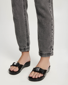 Womens | Pescura Heel and Scholl Slide | Clear Black