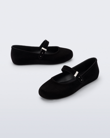 Soft Velvet II Ballerina | Black