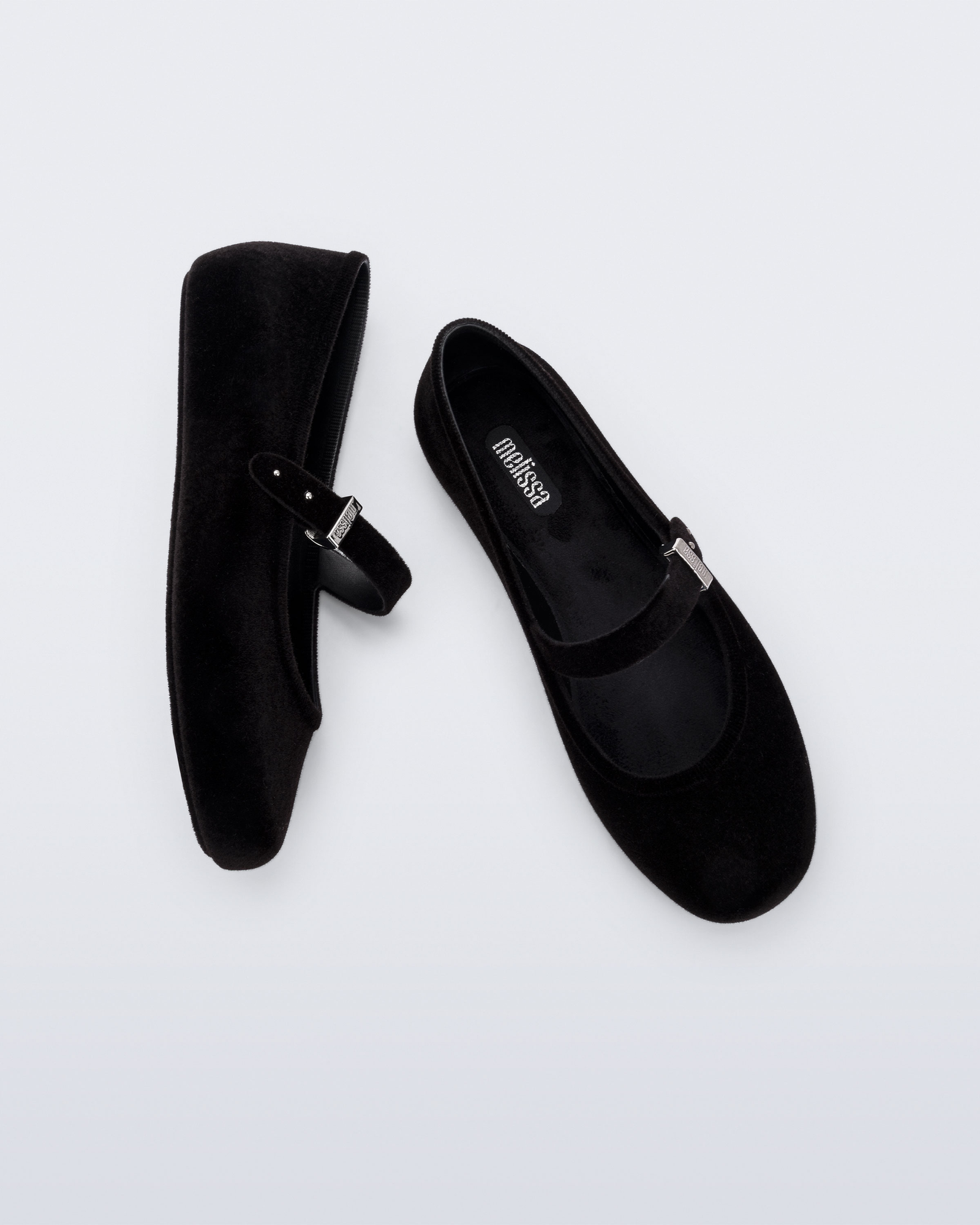 Soft Velvet II Ballerina | Black