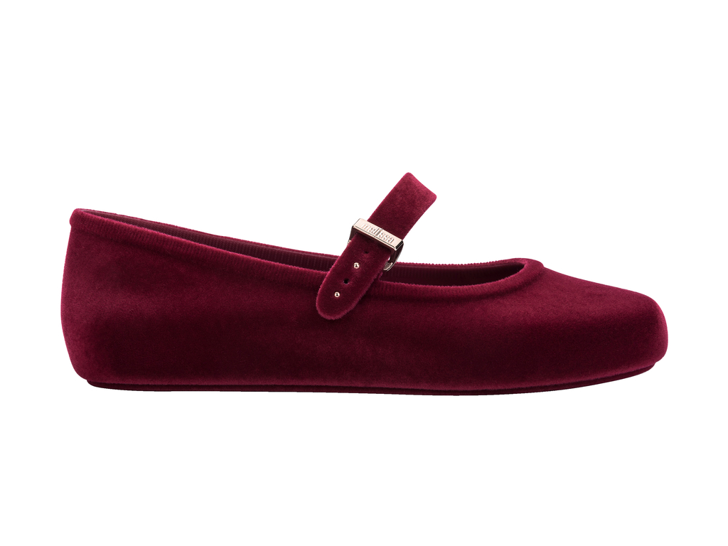 Soft Velvet II Ballerina | Red