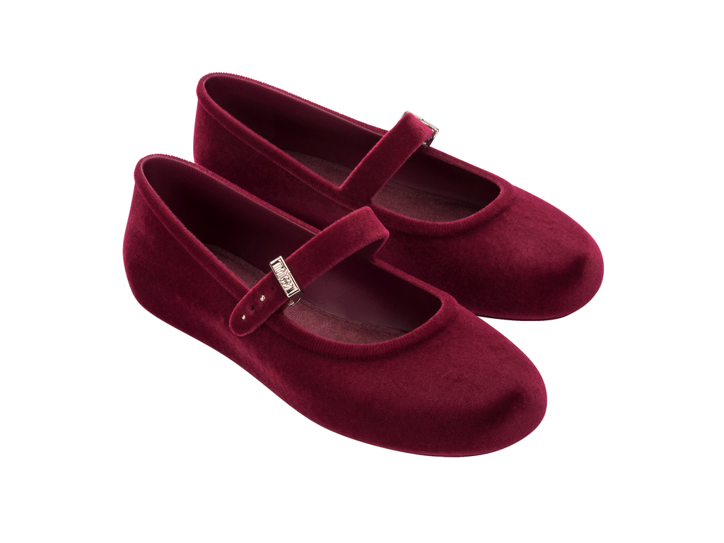 Soft Velvet II Ballerina | Red