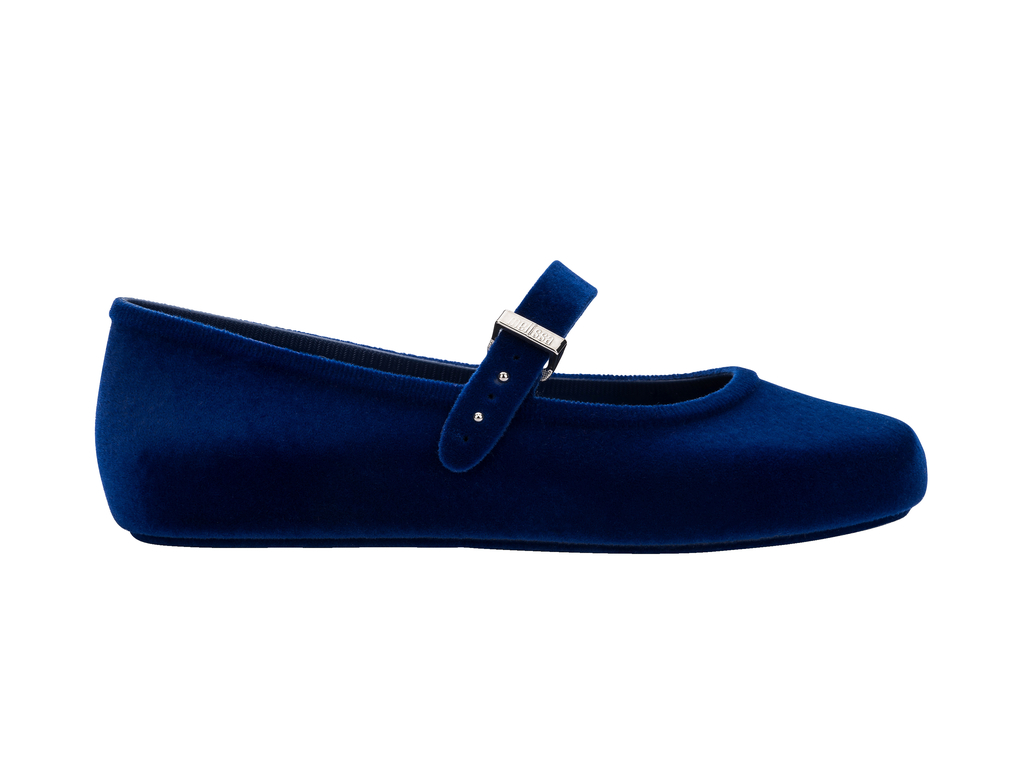 Soft Velvet II Ballerina | Blue