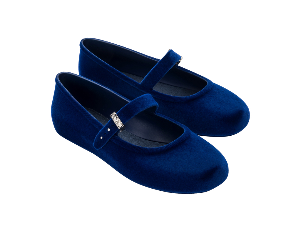 Soft Velvet II Ballerina | Blue