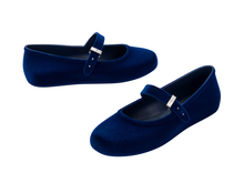 Soft Velvet II Ballerina | Blue