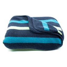 Striped Throw | Navy/Teal