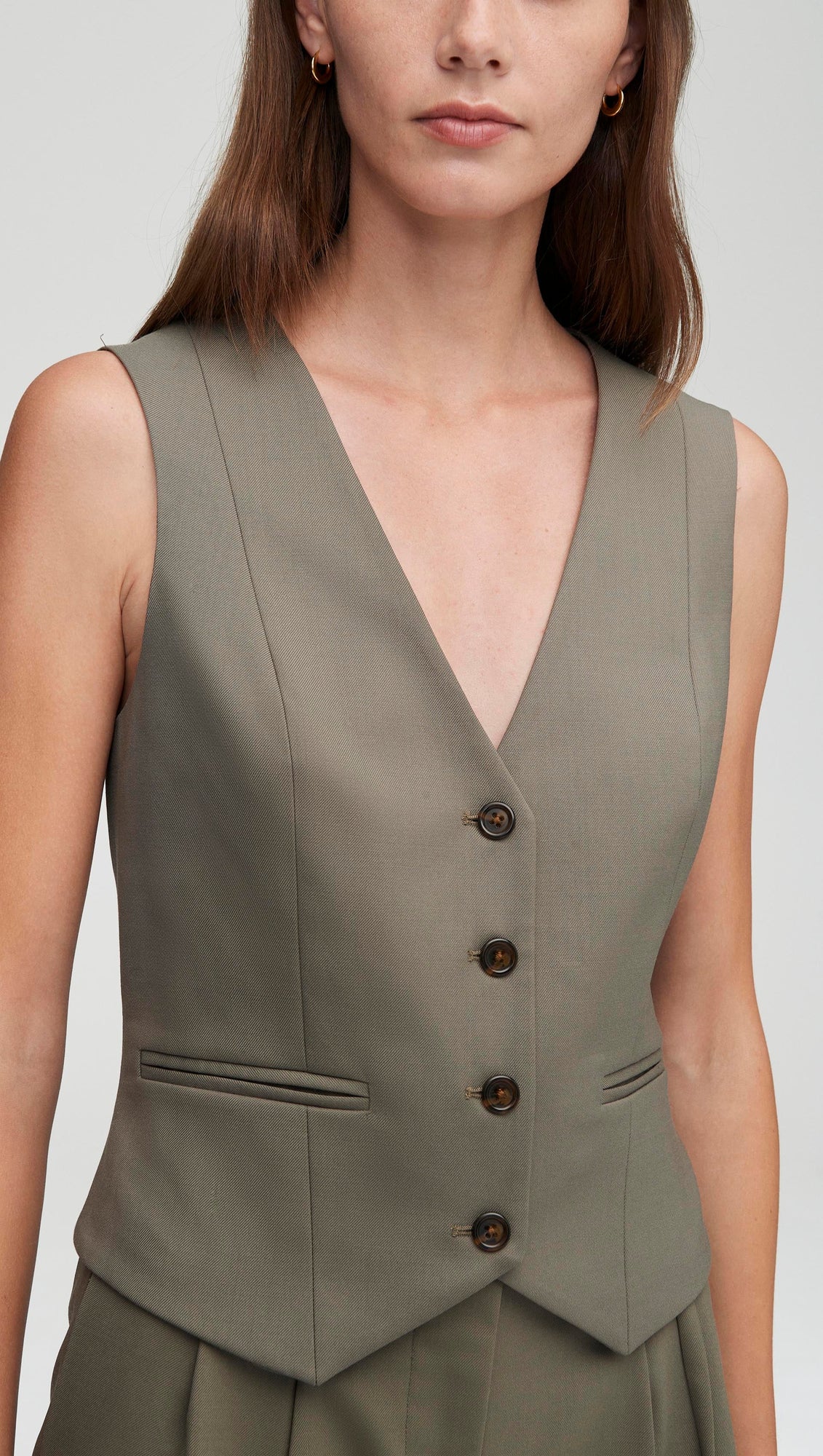 Waistcoat in Seasonless Wool | Ash