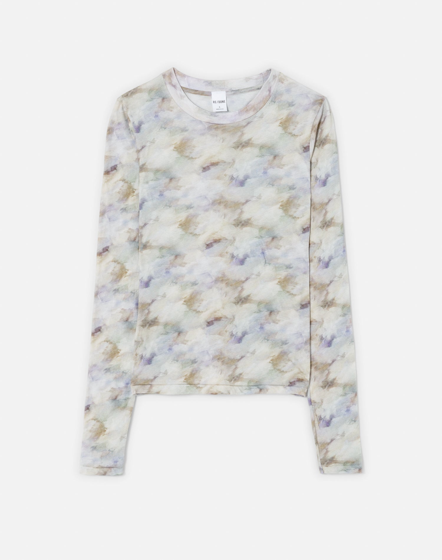 Sheer Long Sleeve Tee | Celestial Watercolor