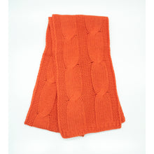 Womens | Big Cable Scarf | Orange