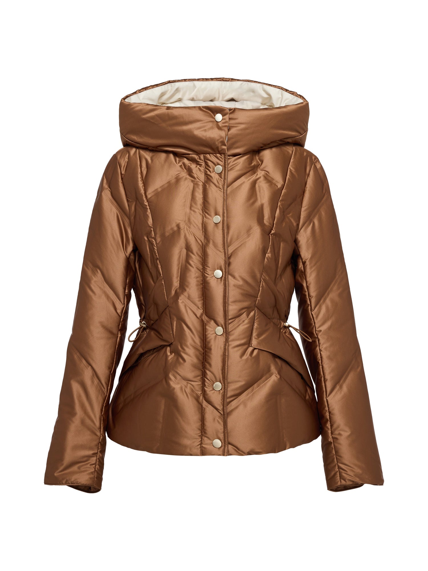 Fitted Puffer Jacket | Brown
