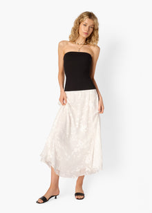 Almira Strapless Dress | Black/Macadamia