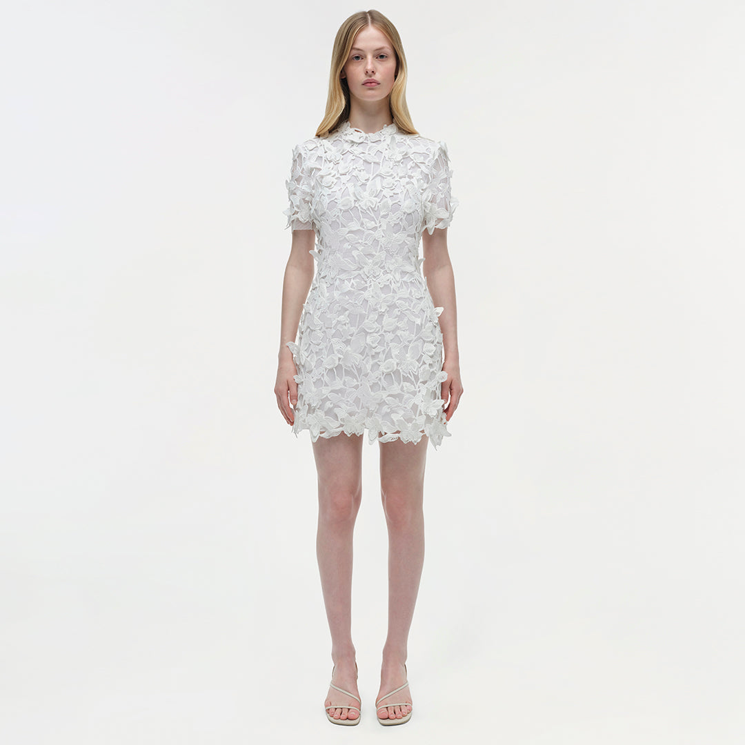 Womens | Darla Applique Mini Dress | White