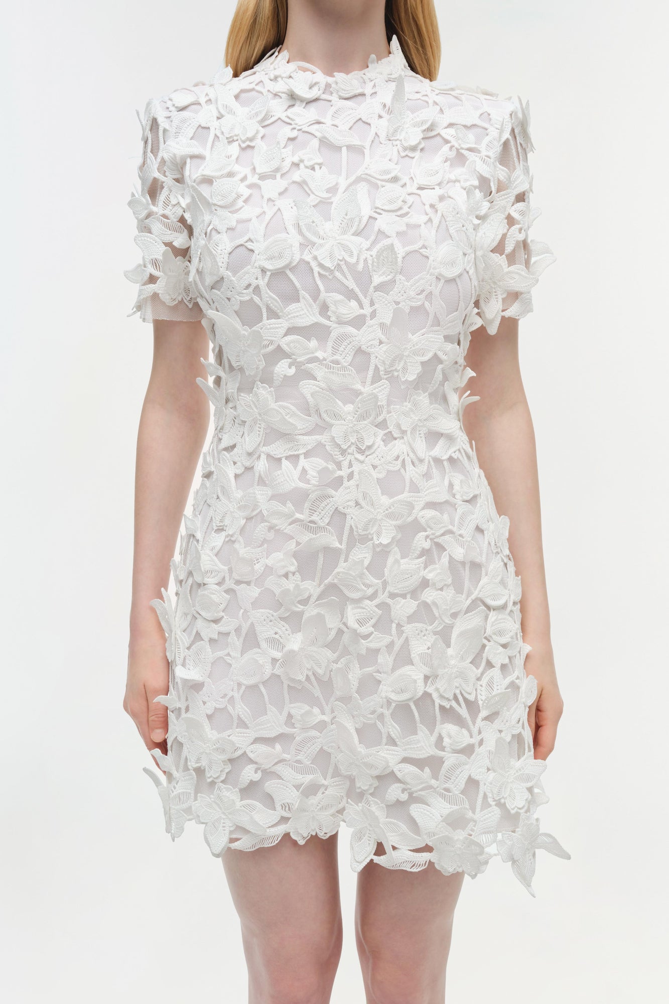 Womens | Darla Applique Mini Dress | White