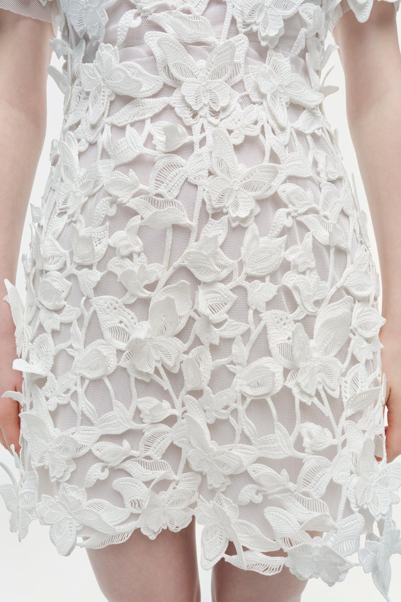 Womens | Darla Applique Mini Dress | White