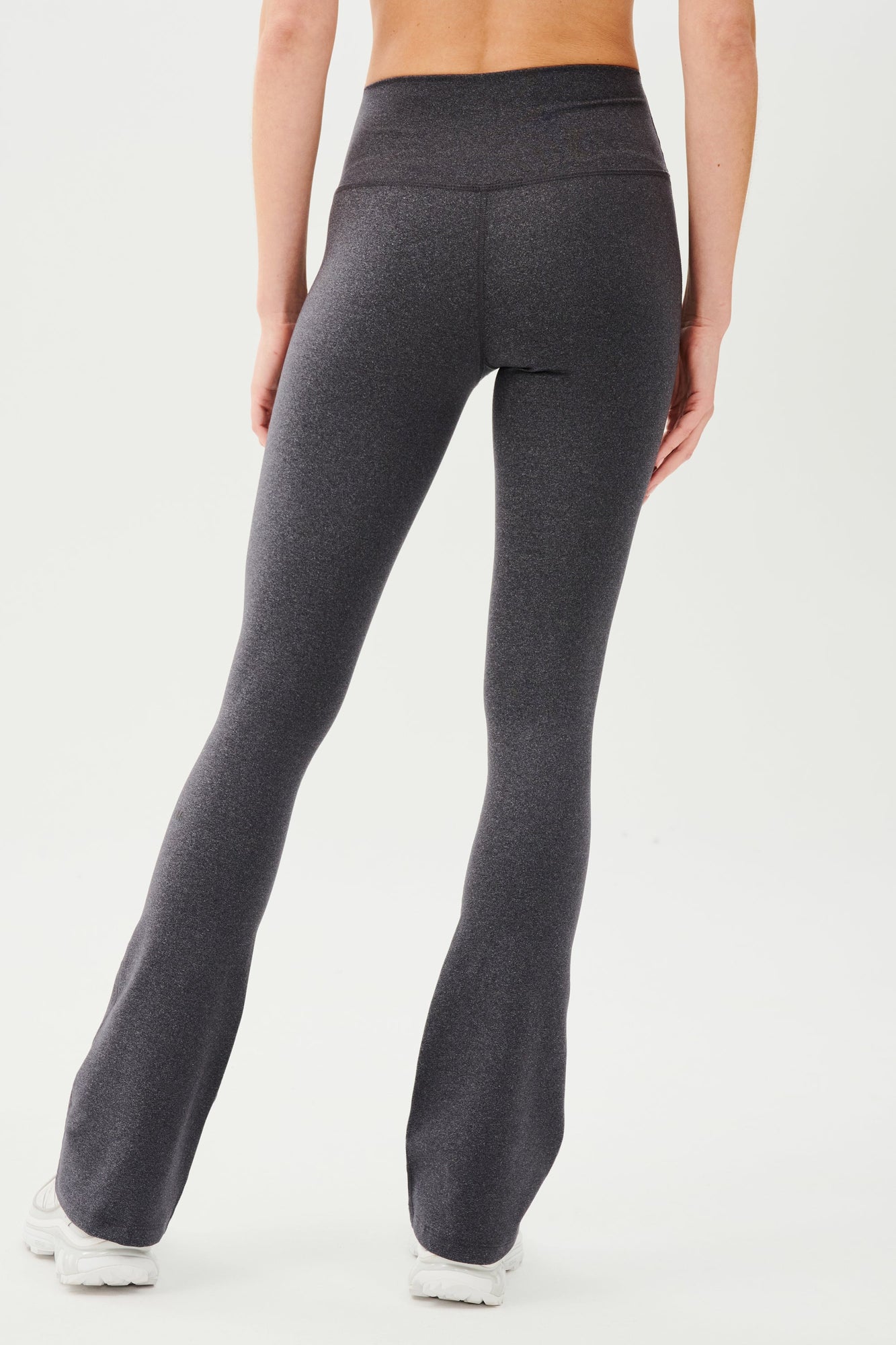 Raquel High Waist Flared Legging | Heather Grey