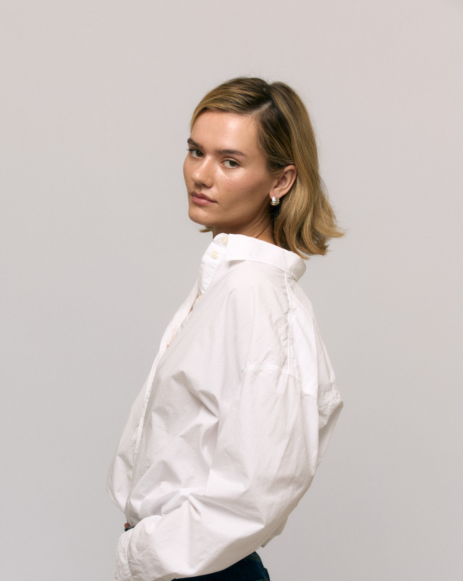 Terre Huggie Earrings | Silver Plated