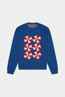 Blue Umbrella Knit Sweater | Blue