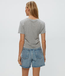 Hollis Criss Cross Tee | Heather Grey