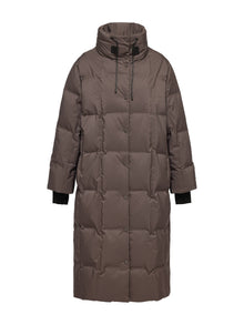 Long Down Coat | Brown