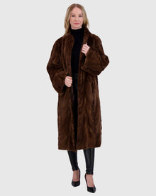Mink Sections Short Coat | Scanbrown