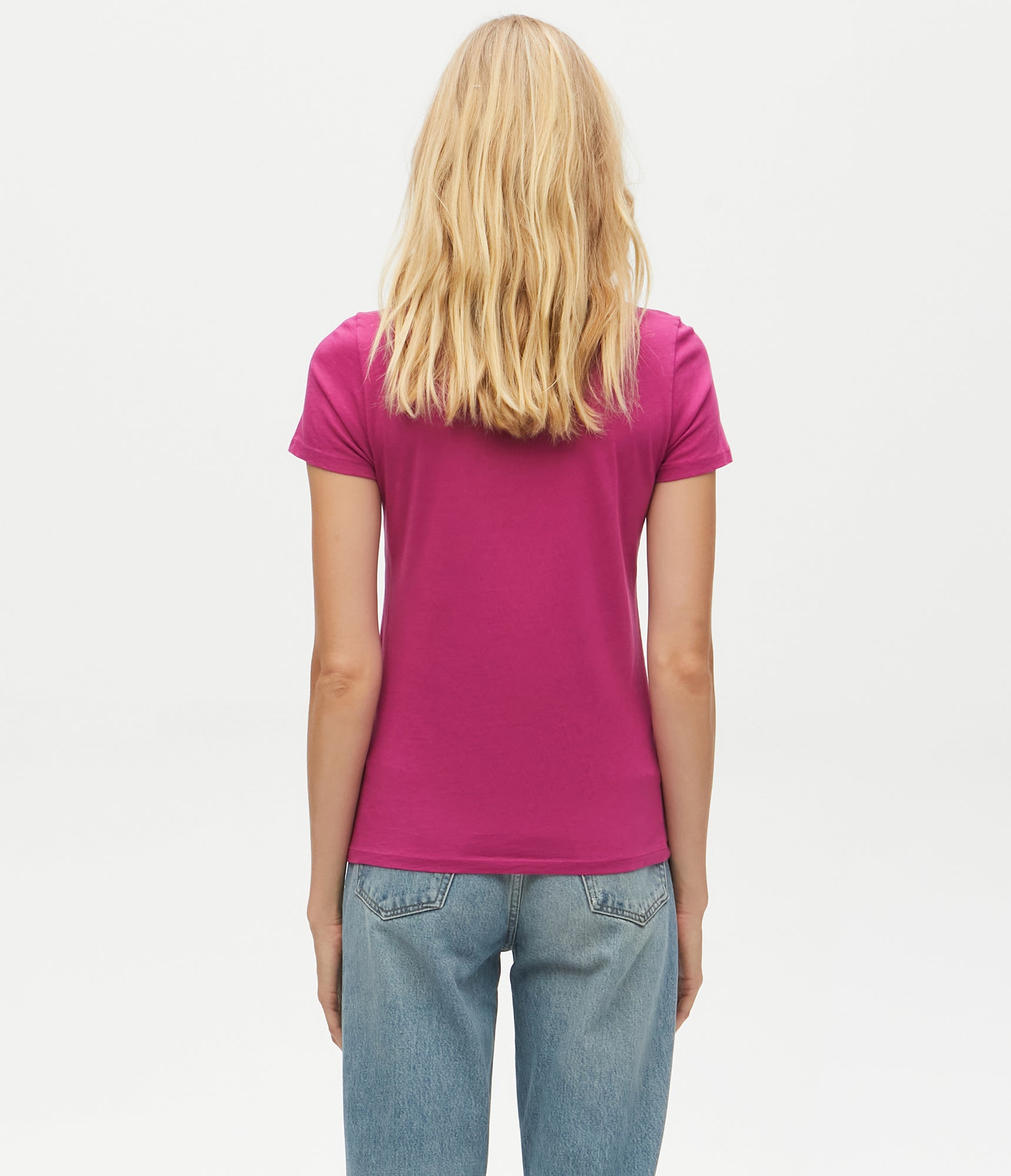 Colleen Classic Crew Tee | Fuchsia