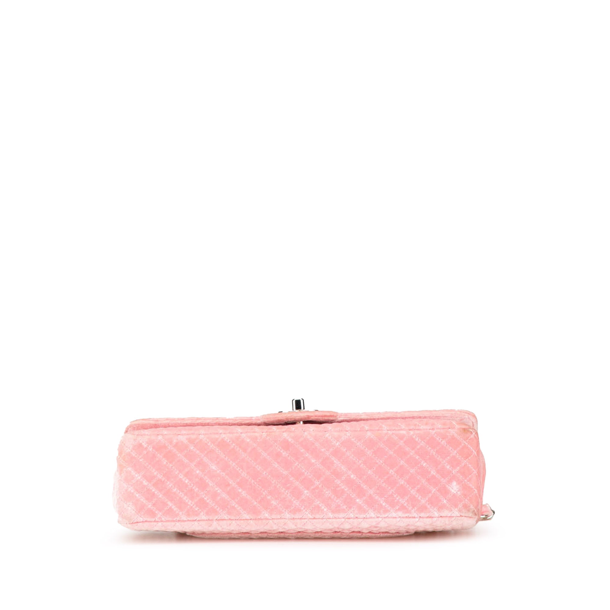 Chanel | Pre-Owned Medium Micro Quilted Velvet CC Flap | Pink