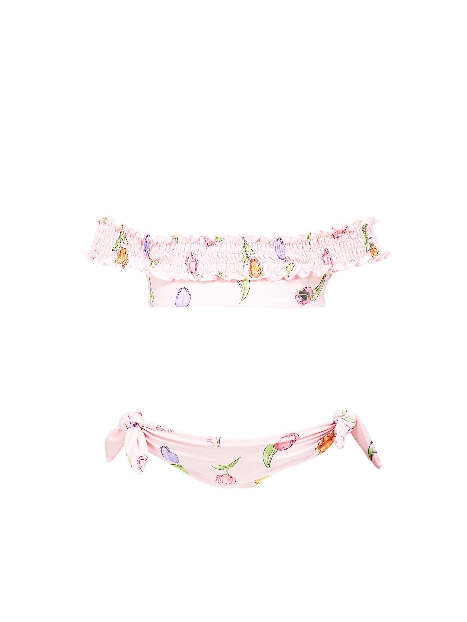 Girls | Stretch Bikini With Tulip Print | FairyTale Pink