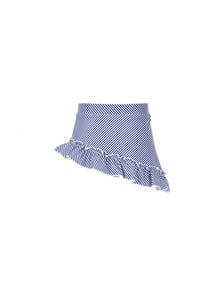 Girls | Striped Minnie Pareo Skirt | White/Blue