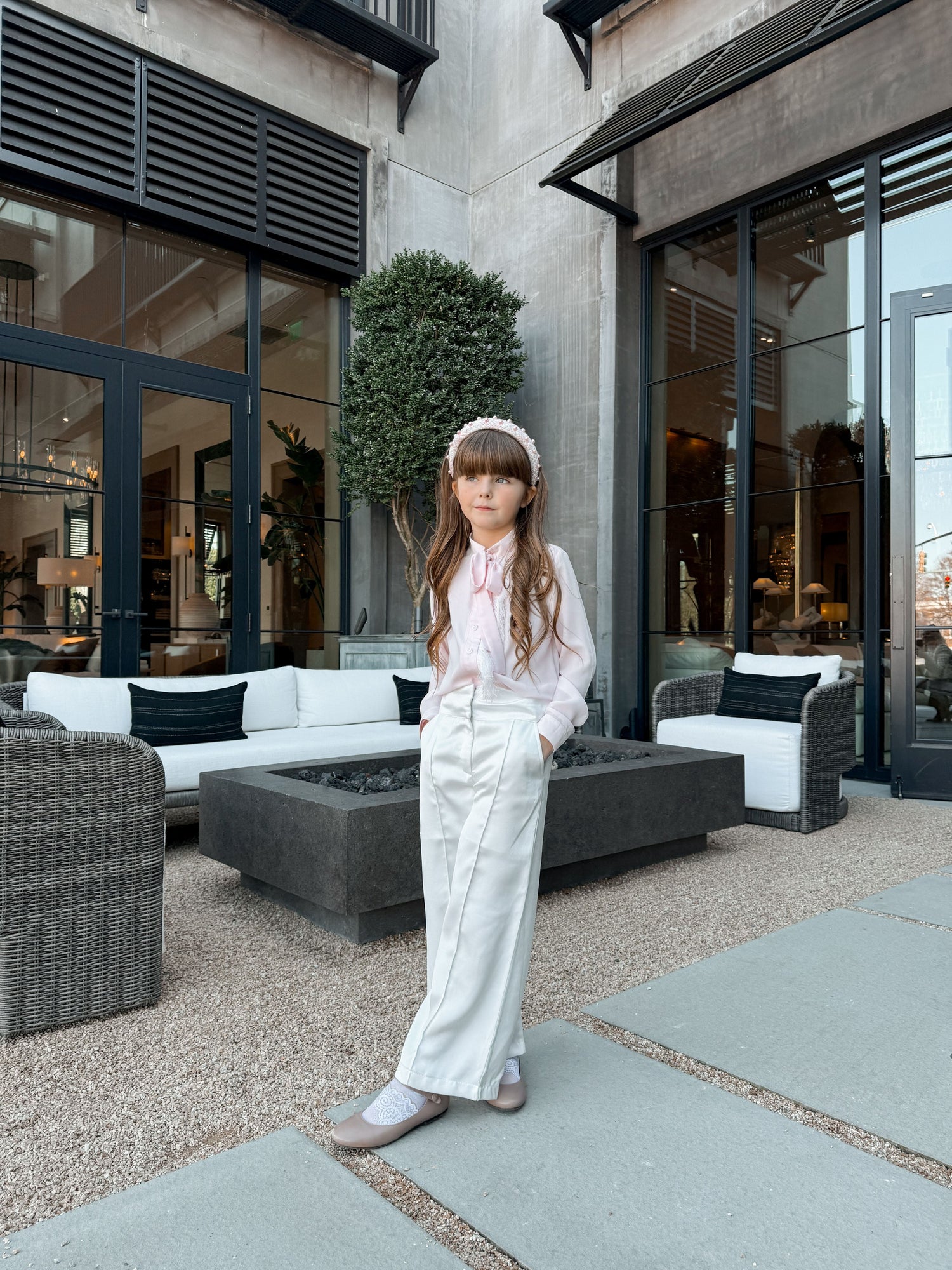 Girl | Gwen Wide Leg Pants | White