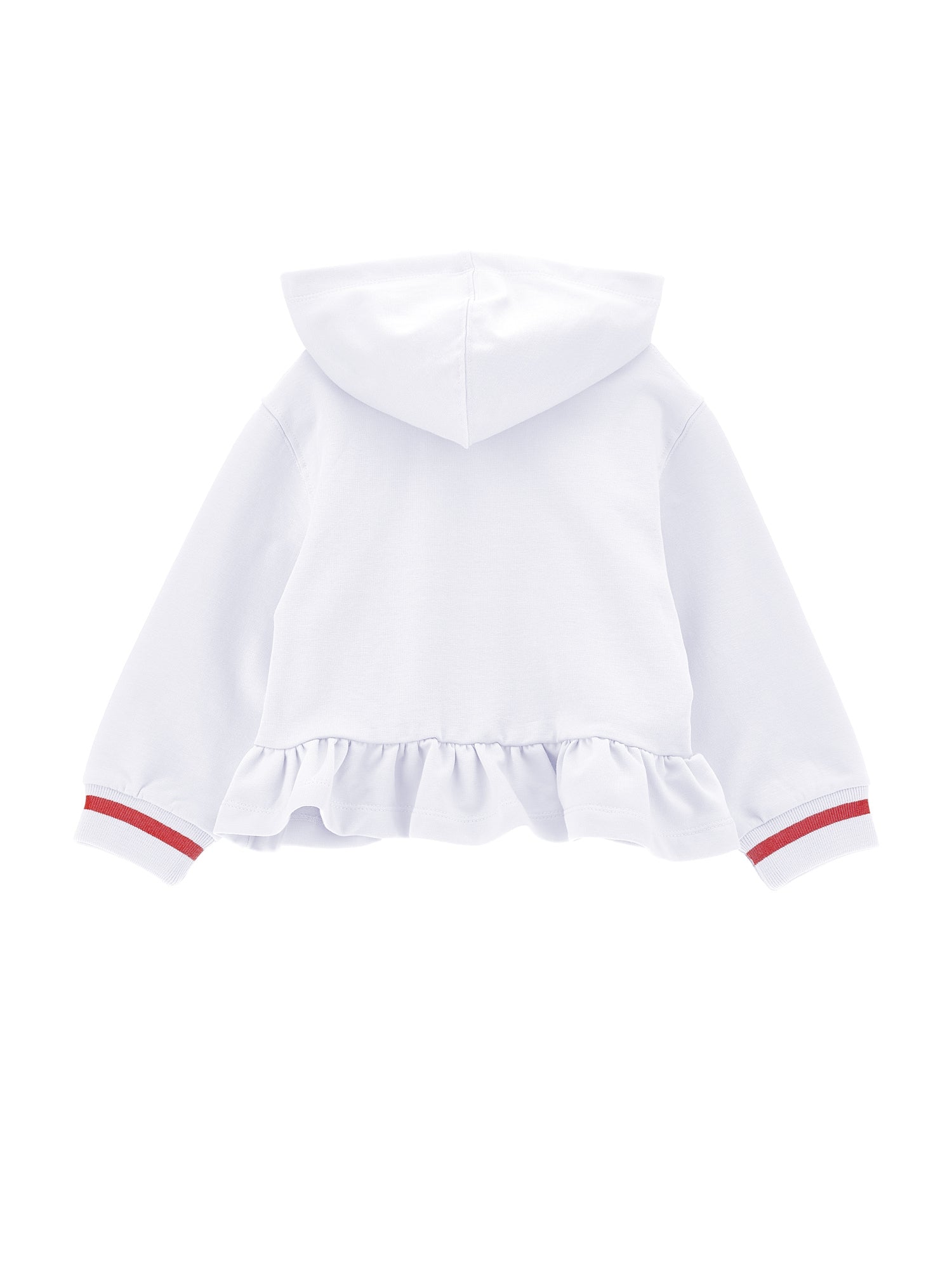 Girls | Open Hoodie With Rhinestones | White