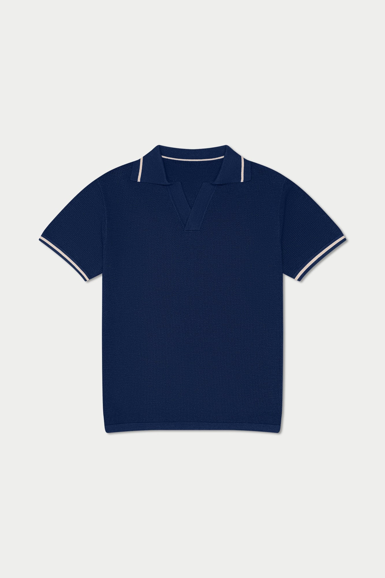Navy Knit Polo | Blue