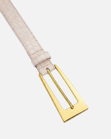 No. 10 Belt | Cream Croc/Gold