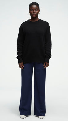 Oversized Sweater in Wool-Cashmere | Black