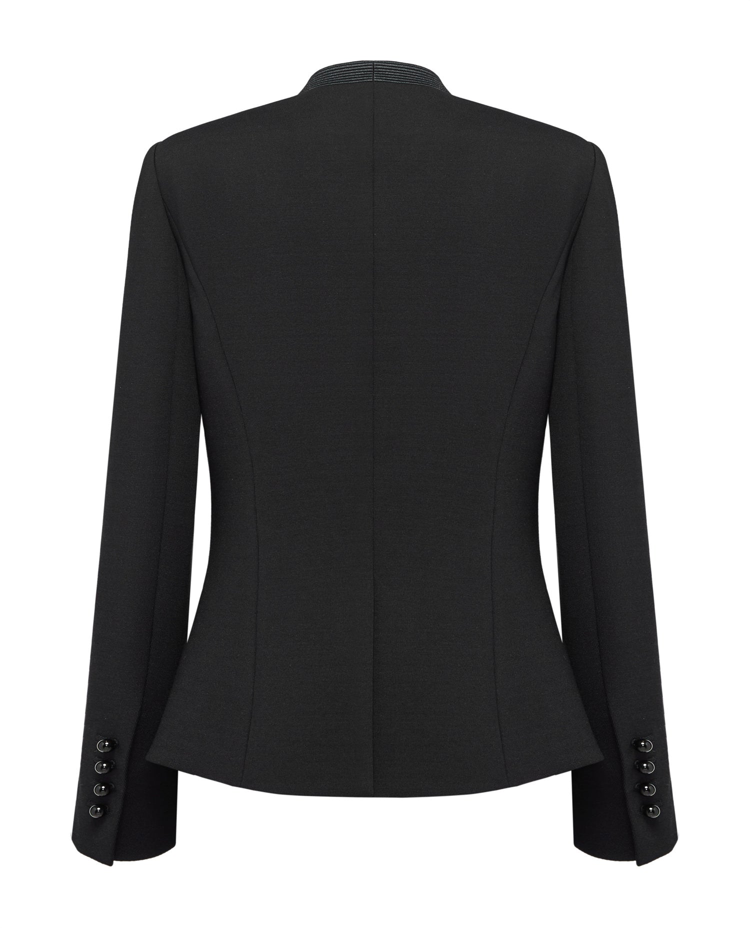 Chinese Stand-Collar Placket Jacket | Black