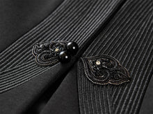 Chinese Stand-Collar Placket Jacket | Black