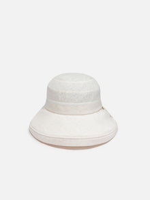Silk Flower Sun Hat | White