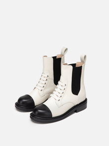 Color-Block Boot | White