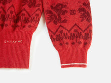 Short-Seleves Knit Cardigan With Button | Red