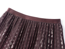 Pleated Midi Skirt | Purple