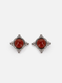 Earring | Silver/Brown