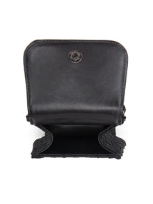 Beaded Textured Handbag | Black