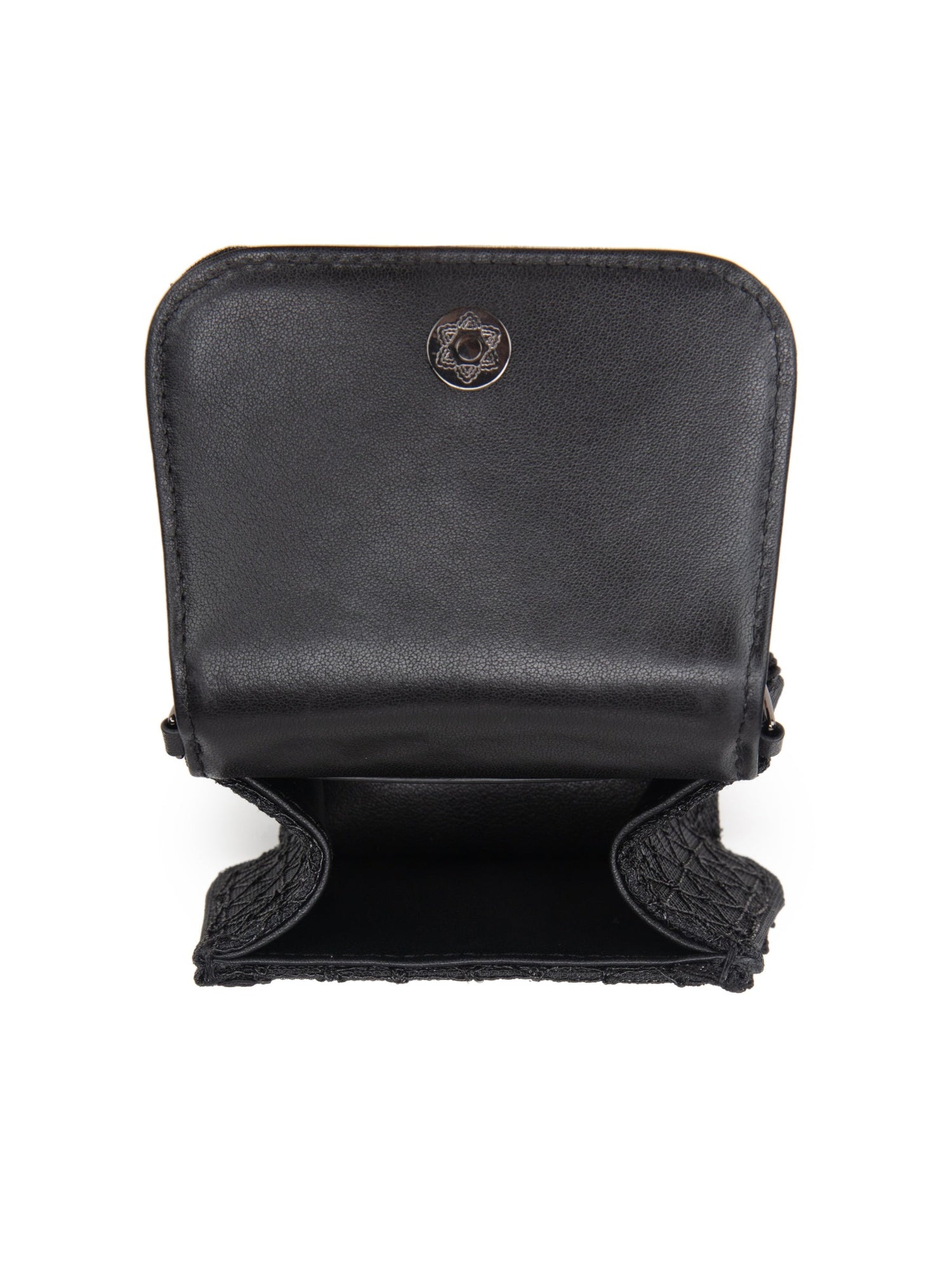 Beaded Textured Handbag | Black