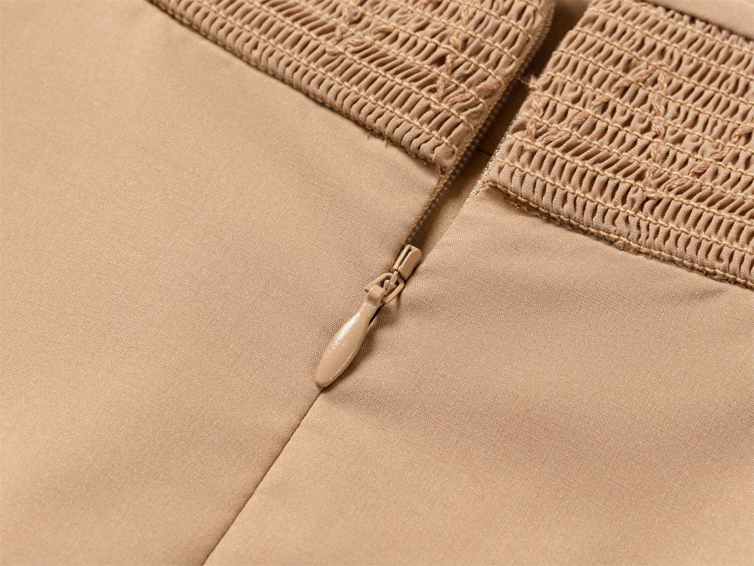Silk and Wool Skirt | Khaki