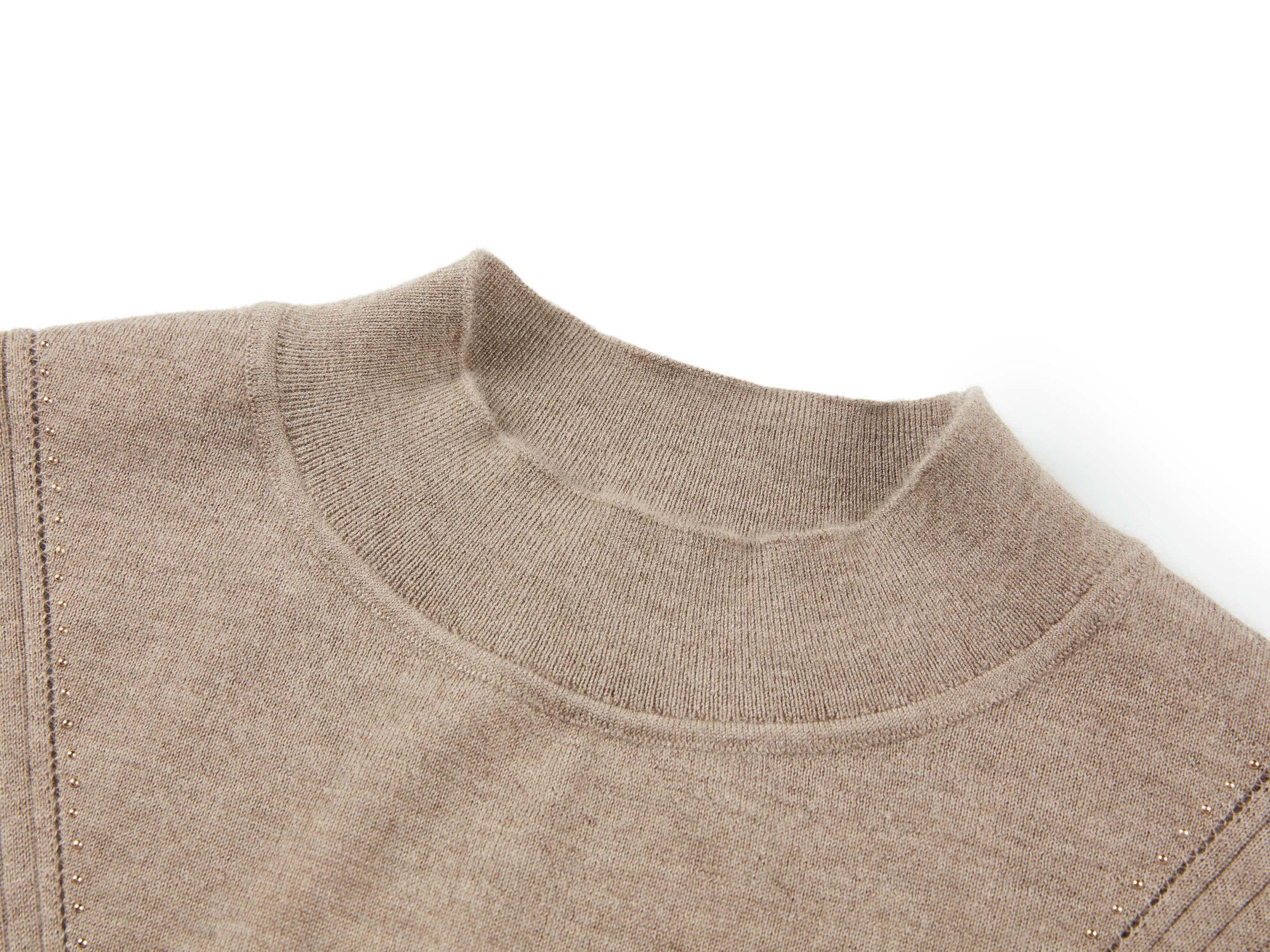 Cashmere Knit Top | Camel