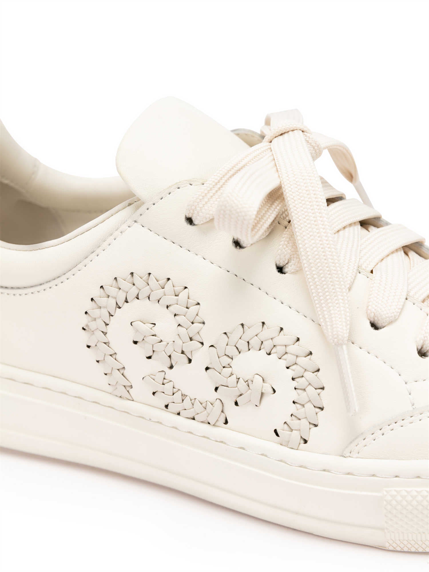 Woven Lucky Shoes | White/White