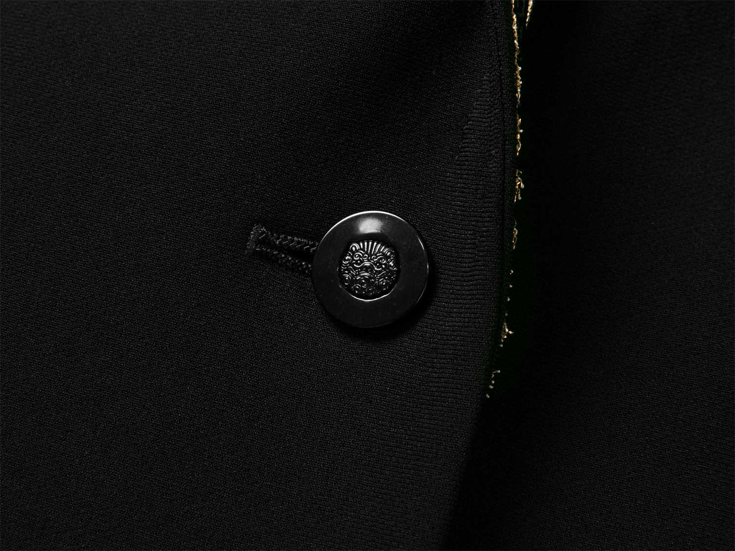 Triacetate Waist-tailored Suit Jacket | Black