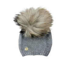 Baby Boys | Honeycomb Cashmere Beanie Hats Pom | Grey