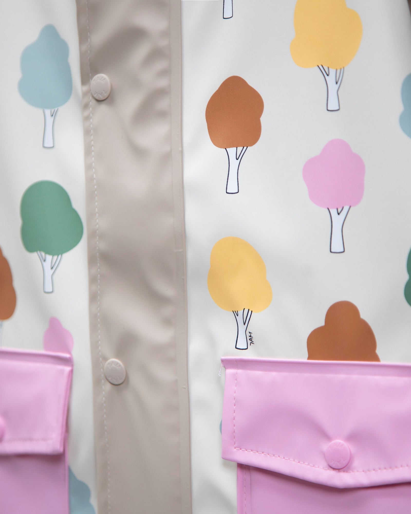 Rain Jacket | Rainy Trees Beige