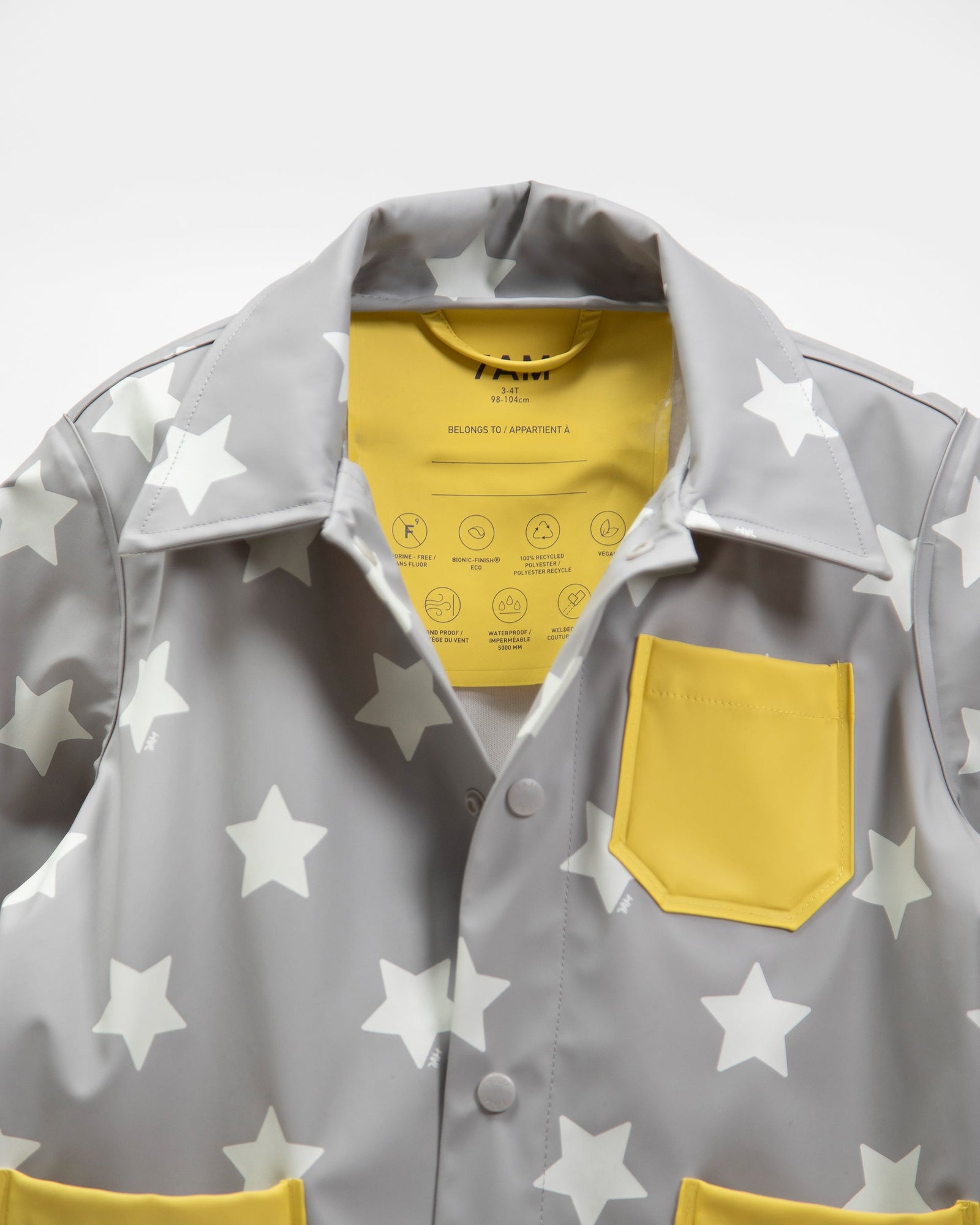 Rain Worker Jacket | Rainy Stars Yellow