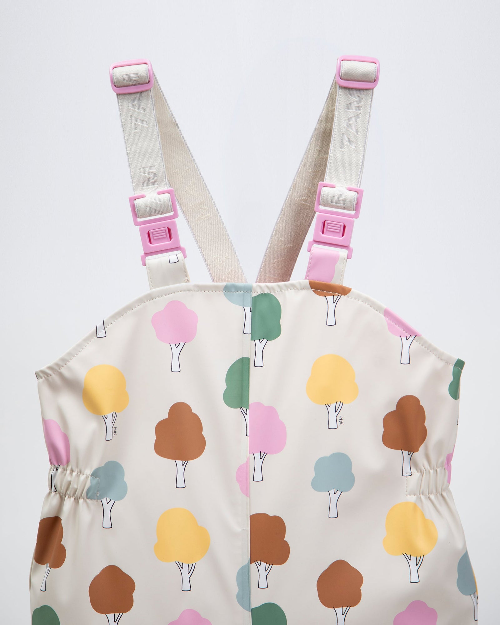 Rain Suspender Pants | Rainy Trees Beige