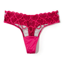 I Heart You Thong | Black/Pink